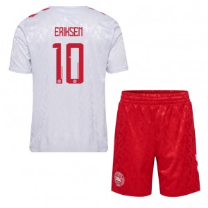 Fotbalové Dres Dánsko Christian Eriksen #10 Dětské Venkovní Oblečení ME 2024 Krátký Rukáv (+ trenýrky)